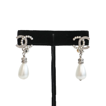 Chanel '24S' CC Pearl Drop Earrings