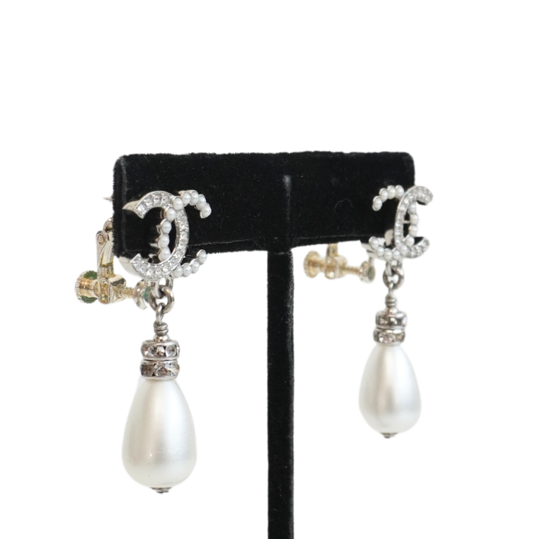 Chanel '24S' CC Pearl Drop Earrings