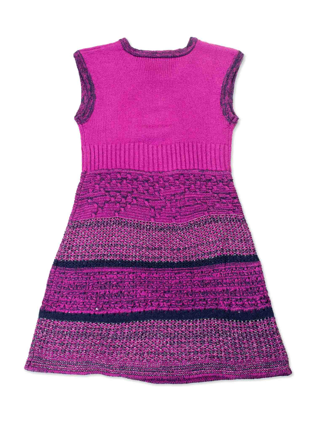 Chanel CC Logo Knitted Sparkly Dress Purple