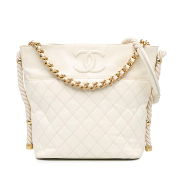 Chanel Crumpled Calfskin En Vogue Rope Satchel (SHG-YiQ0Ms)