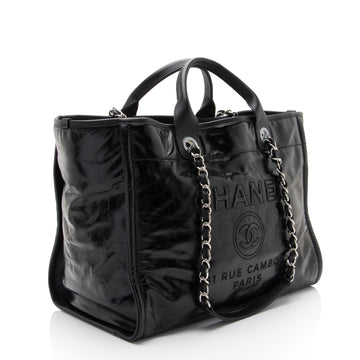 Chanel Glazed Calfskin Deauville Medium Tote (SHF-7Lzvto)
