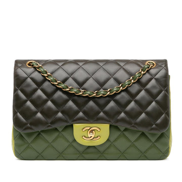 Chanel Jumbo Classic Tricolor Lambskin Double Flap (SHG-9rVF1I)