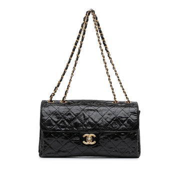 Chanel Jumbo Quilted Glazed Calfskin Clams Pocket Flap (SHG-jPBPrw)