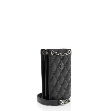 Chanel Lambskin CC Phone Holder Crossbody - FINAL SALE (SHF-htR1Mr)