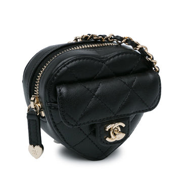 Chanel Lambskin CC in Love Heart Necklace Bag (SHG-lbzzG9)