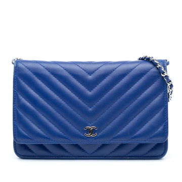 Chanel Lambskin Chevron Trendy Wallet On Chain (SHG-1p0Ah8)