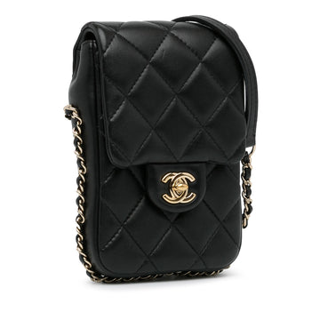Chanel Lambskin My Precious Phone Case Flap (SHG-lI6AjS)