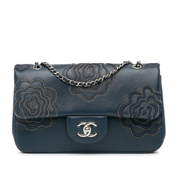 Chanel Medium Embroidered Lambskin Camellia Follies Flap (SHG-TIIm4n)