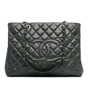 Chanel Metallic Caviar Grand Shopping Tote (SHG-xuVhel)