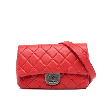 Chanel Small Goatskin Double Carry Waist Chain Flap (SHG-U5WSIb)