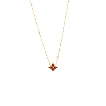 Louis Vuitton Colour Blossom BB star pendant, pink gold, cornelian, diamond