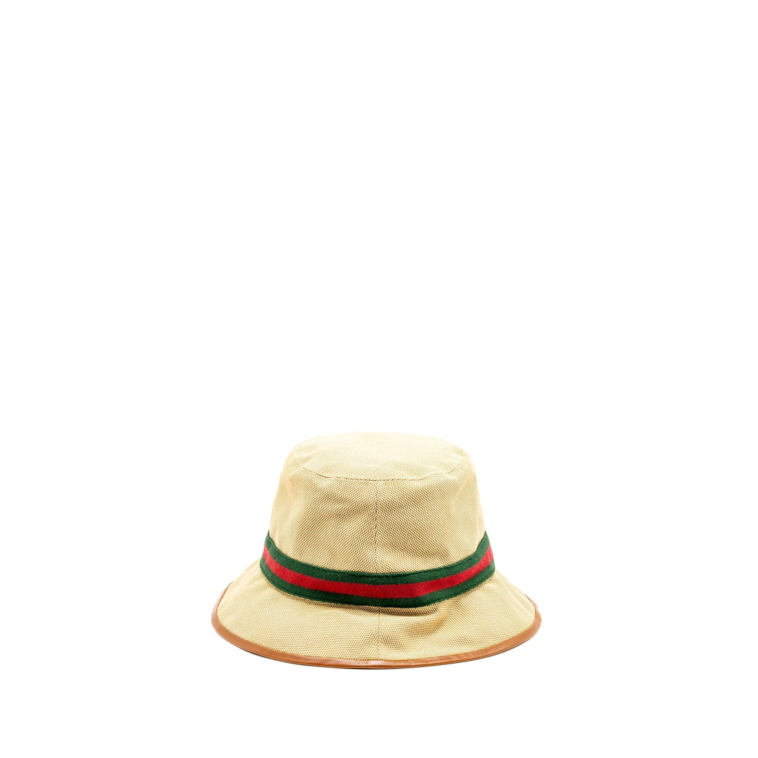 Gucci Size M Bucket Hat Canvas Brown GHW