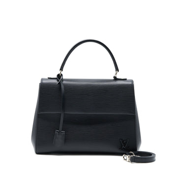 Louis Vuitton Cluny MM Epi Black SHW with Initial S.S