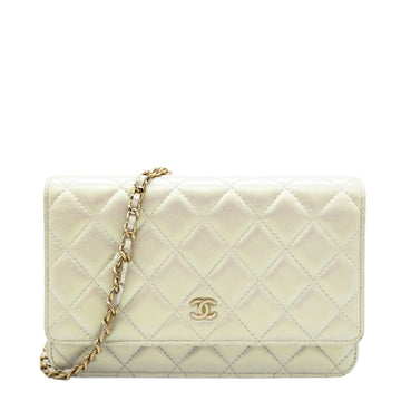 Chanel Iridescent Quilted Wallet On Chain WOC