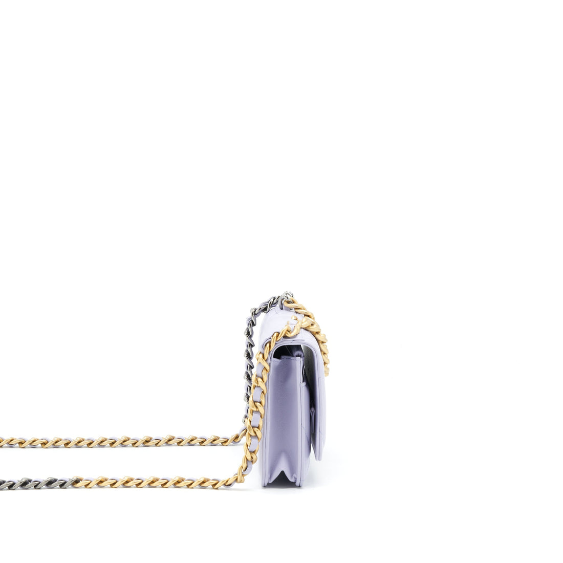 Chanel 19 Wallet On Chain Lambskin Light Purple GHW (Microchip)