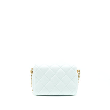 Chanel 21K My Perfect Mini Flap Bag Caviar Iridescent Pastel Green GHW (Microchip)