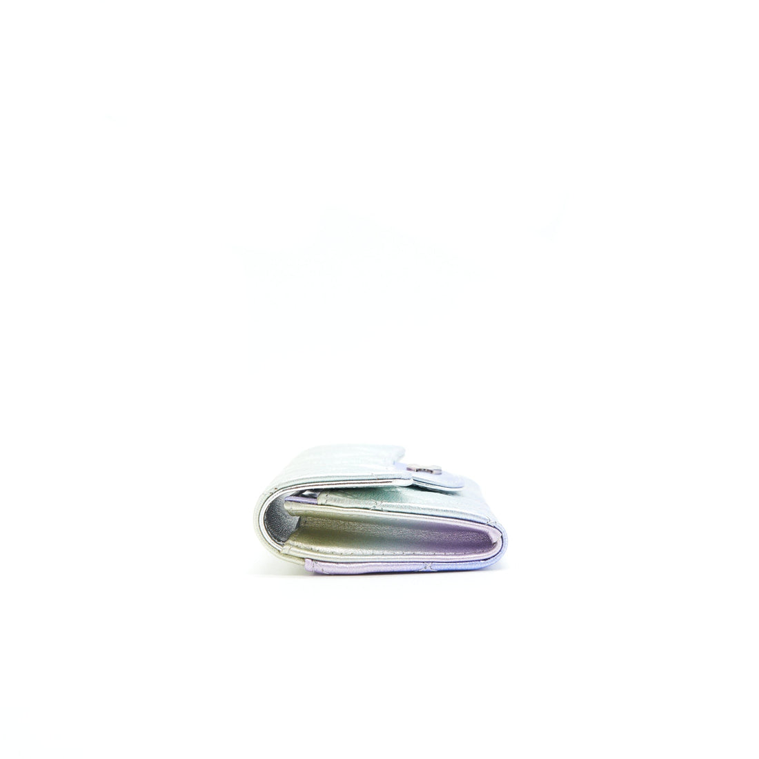 Chanel 21K Ombre Iridescent Small Card Holder with Mermaid Hardware