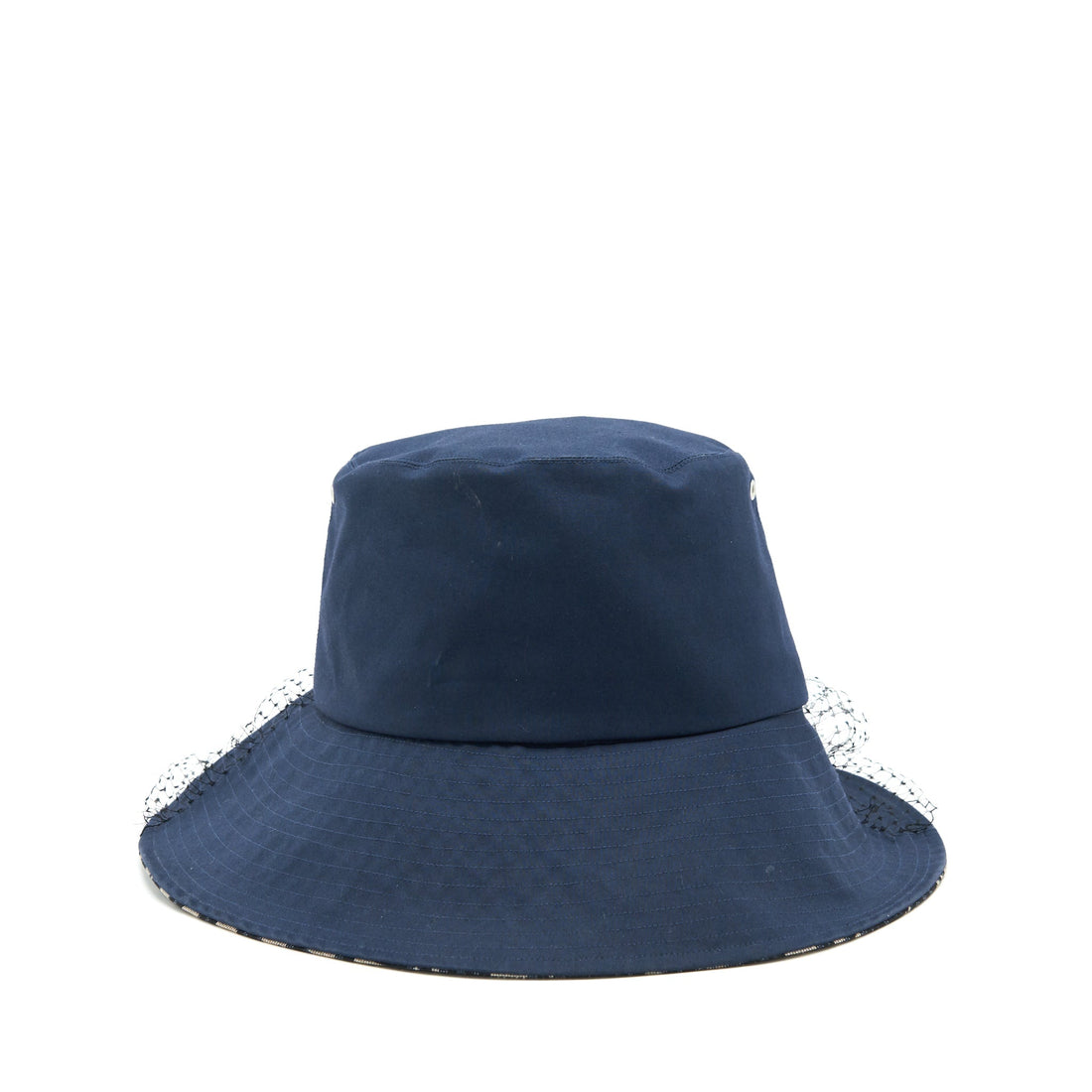 Dior size 57 TEDDY-D LARGE BRIM BUCKET HAT WITH VEIL