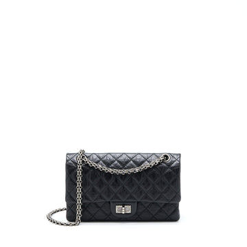 Chanel Small 2.55 Reissue Flap Bag Aged Calfskin Black With Ruthenium Hardware