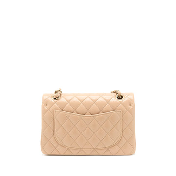 Chanel 22B Small Classic Flap Bag Lambskin Beige LGHW