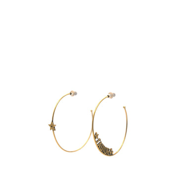Dior Metal J'Adior Hoop Earrings Aged Gold