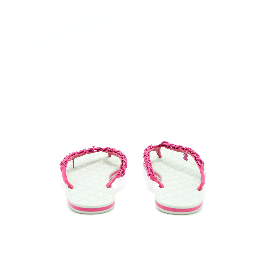 Chanel Size 38.5 Slipper Mint Green/ Pink