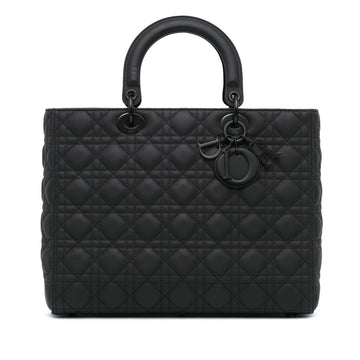 Dior Large Ultra Matte Calfskin Cannage Lady Dior (SHG-Mtgd6q)