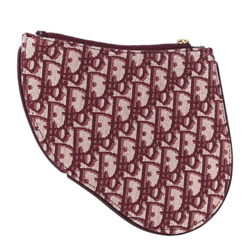 Dior Oblique Saddle Pouch Clutch- Bordeaux