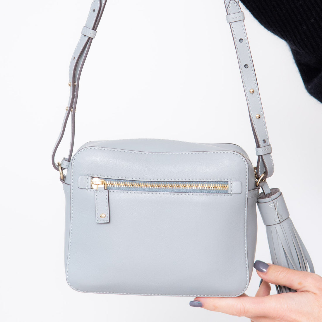 Anya Hindmarch Grey Leather Crossbody Bag