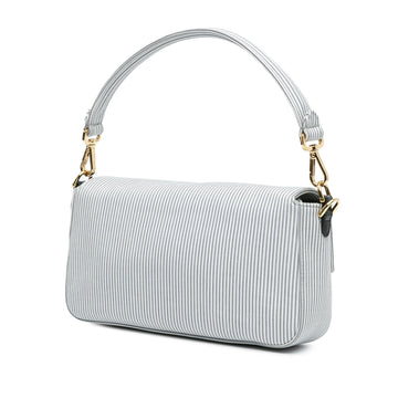 Fendi Striped Jersey Baguette Satchel