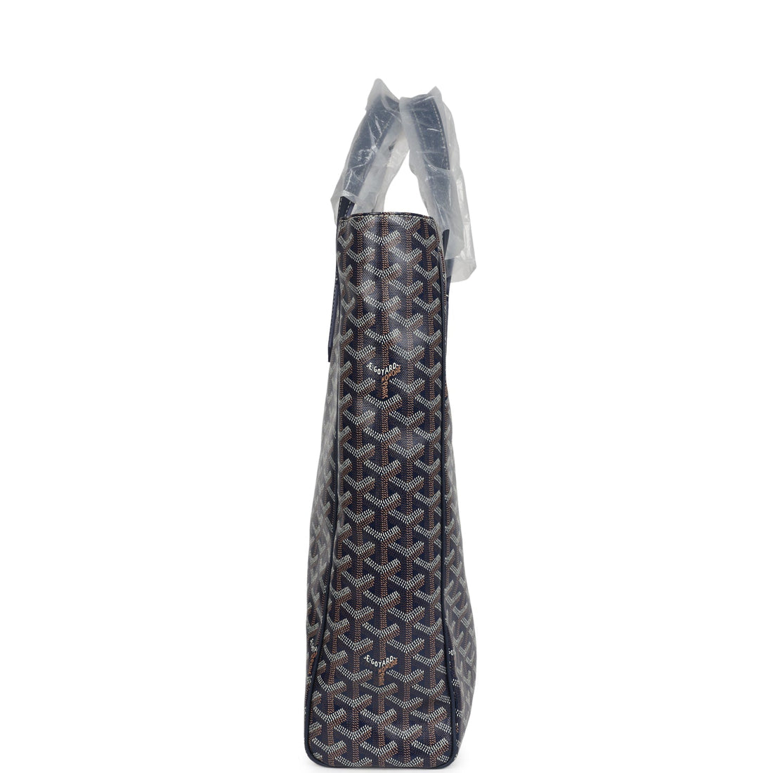 Goyard Goyardine Navy Blue Voltaire Tote Bag Palladium Hardware