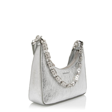 Givenchy Metallic Calfskin Moon Cut Out Mini G Cube Chain Bag (SHF-cJqTKf)