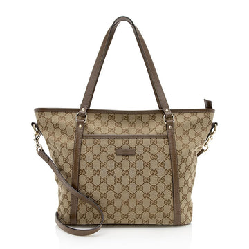 Gucci CS Canvas Medium Tote  (SHF-13061)
