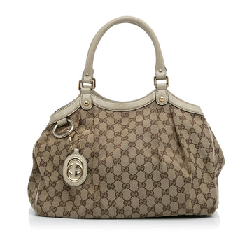 Gucci GG Canvas Sukey Tote (SHG-PPkJyj)