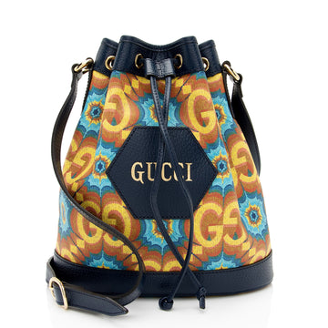 Gucci GG Kaleidoscope Canvas 100th Anniversary Bucket Bag (SHF-kbOECb)