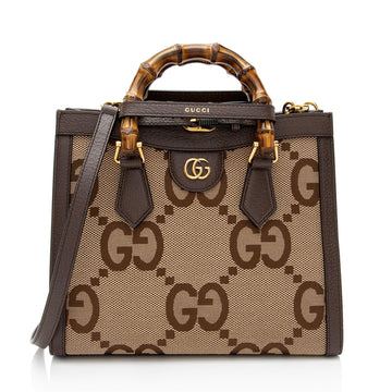 Gucci Jumbo GG Canvas Diana Small Tote (SHF-QZ5y2s)