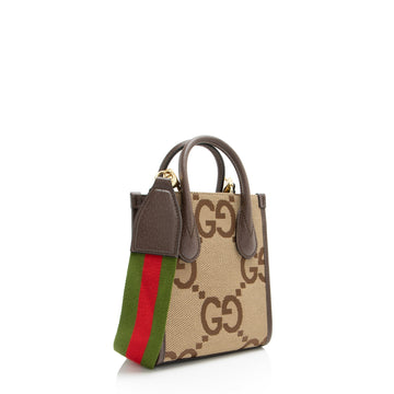 Gucci Jumbo GG Canvas Vertical Mini Tote