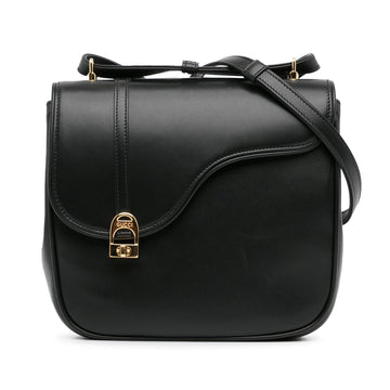 Gucci Leather Equestrian Crossbody (SHG-XQWEN9)