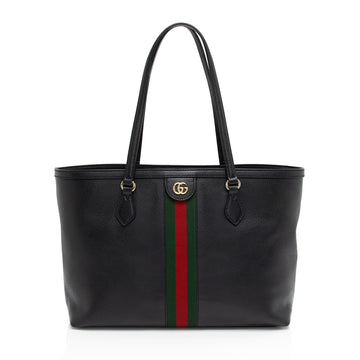 Gucci Leather Ophidia Medium Tote (SHF-Rkl1Mv)