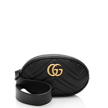Gucci Matelasse Leather GG Marmont Belt Bag - Size 34 / 85 (SHF-htartv)