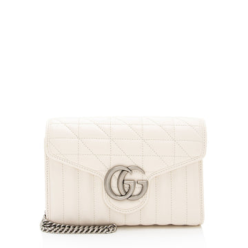 Gucci Matelasse Leather GG Marmont Mini Wallet on Chain Bag (SHF-NRc6CP)