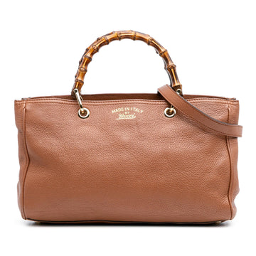 Gucci Medium Calfskin Bamboo Shopper Satchel