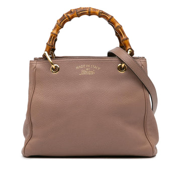 Gucci Small Calfskin Bamboo Shopper Satchel