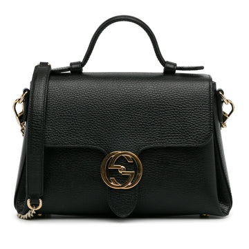 Gucci Small Dollar Calf Interlocking G Satchel (SHG-uqc1wk)