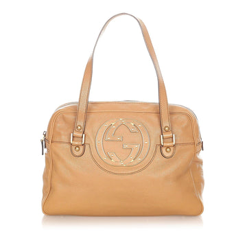 G*G Studded Blondie Leather Shoulder Bag (SHG-20584)