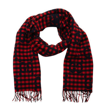 Gucci Wool Diamcheck GG Scarf