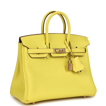 Hermes SpSSial Order (HSS) Birkin 25 Lime Verso Clemence Rose Gold Hardware