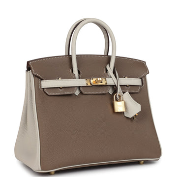 Hermes SpSSial Order (HSS) Birkin 25 Etoupe and Craie Togo Gold Hardware