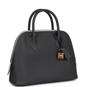 Hermes 1923 Bolide 25 Graphite and Gris Pale Epsom Gold Hardware