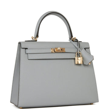 Hermes SpSSial Order (HSS) Kelly Sellier 25 Bleu Glacier Verso Epsom Permabrass Hardware
